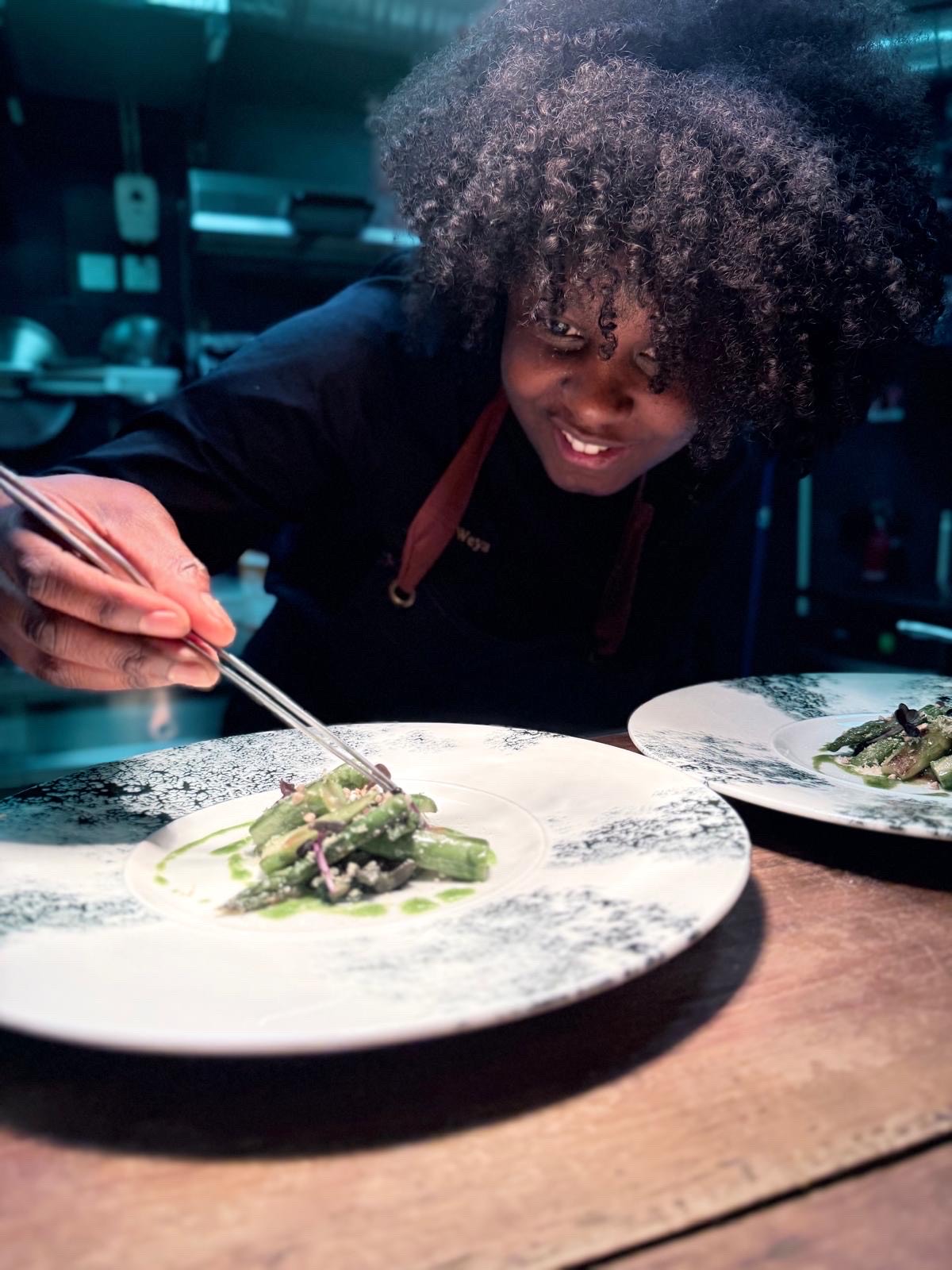 Chef Weya in kitchen